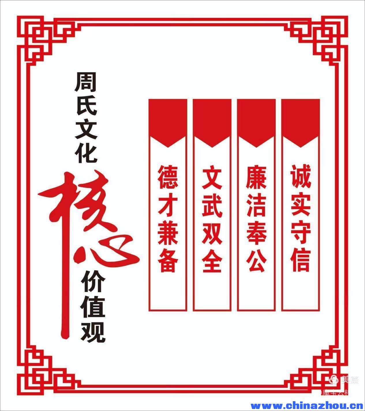周氏文化核心价值观