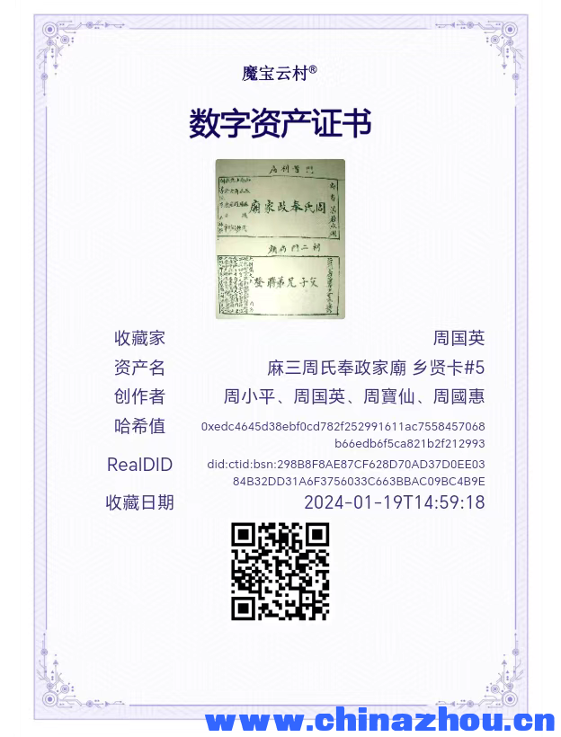 数字资产证书