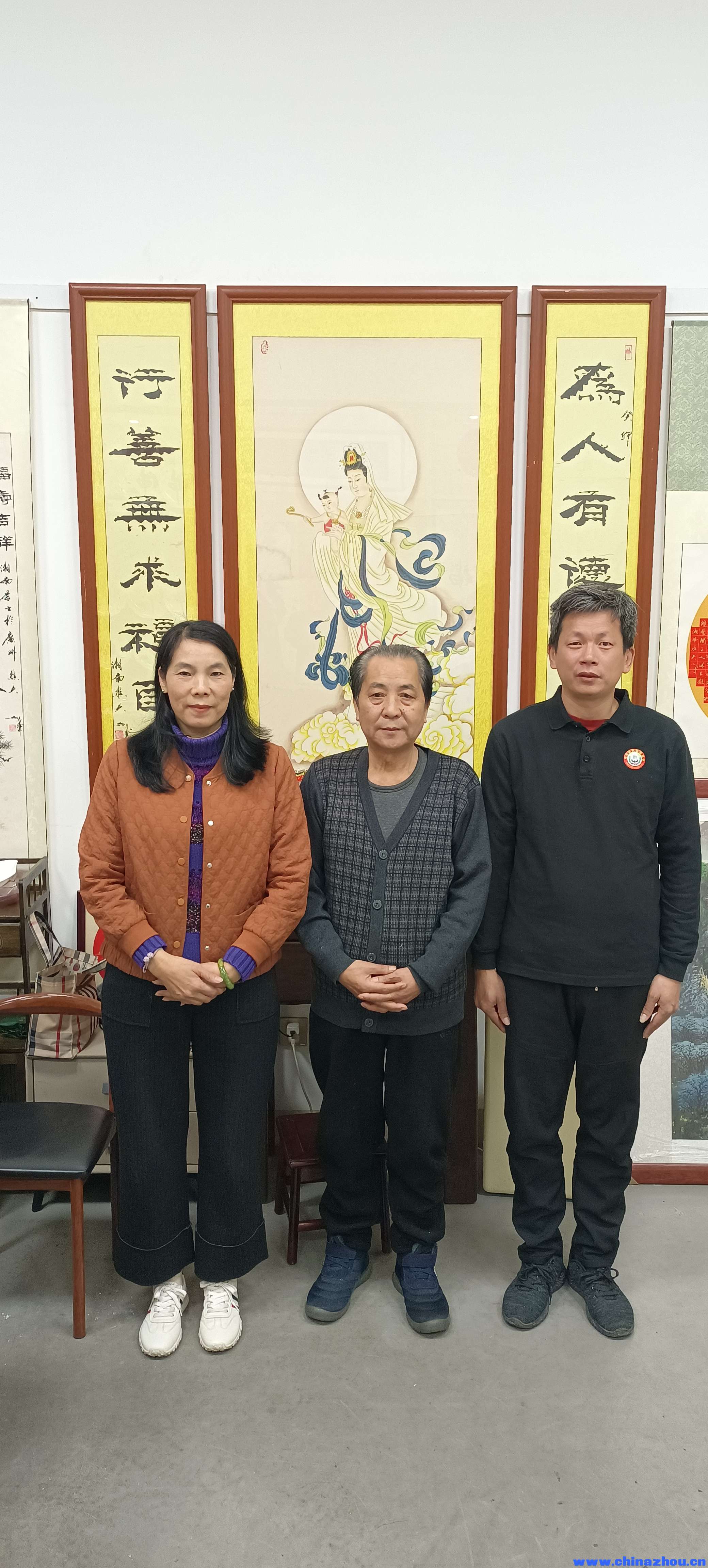 广东数字乡村周小平女士湖南周峰画家中华周氏广东版主周国英先生2025年2冃11日合影