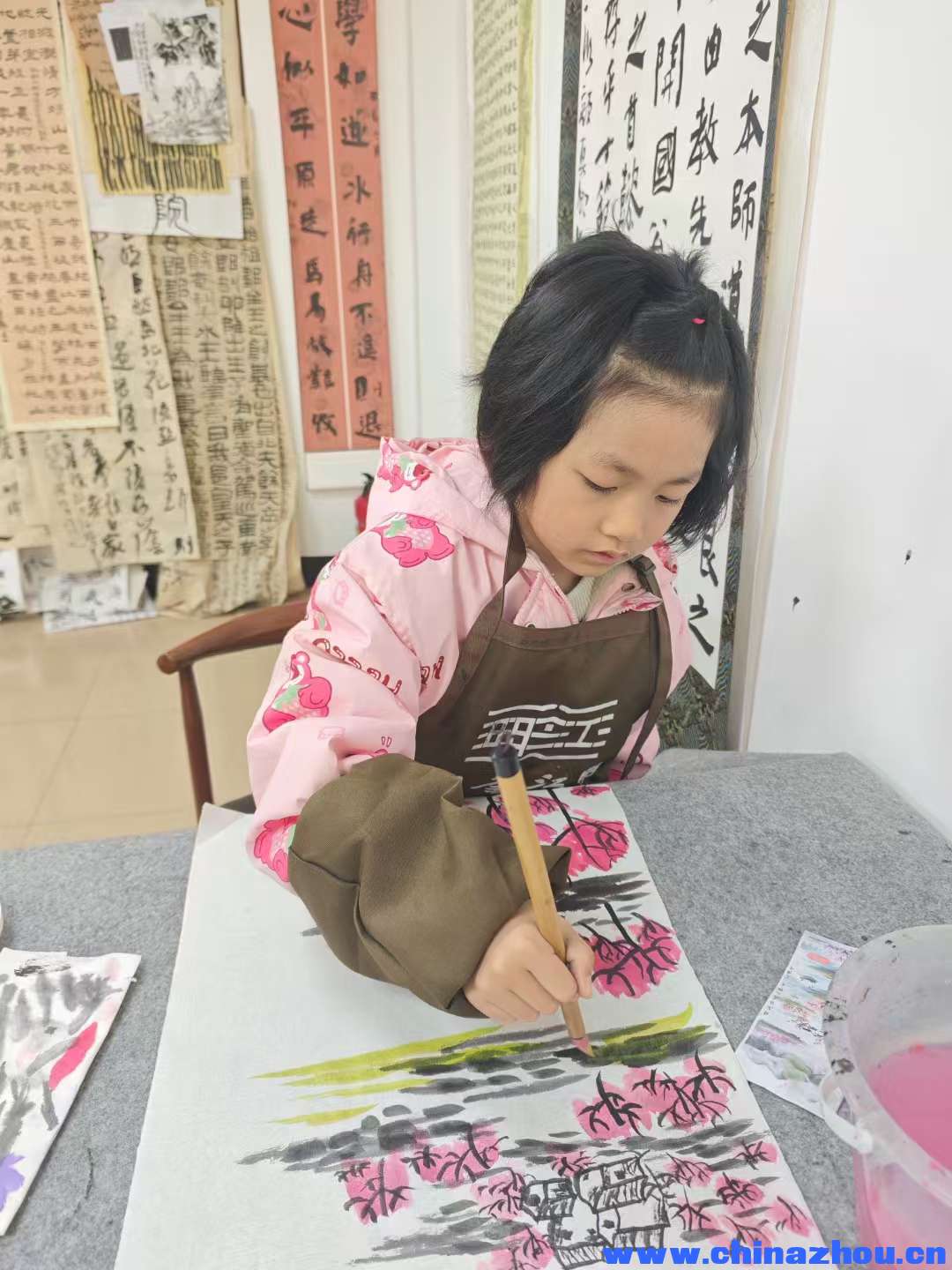 爱女周芷淋在明江书画院学习的作品