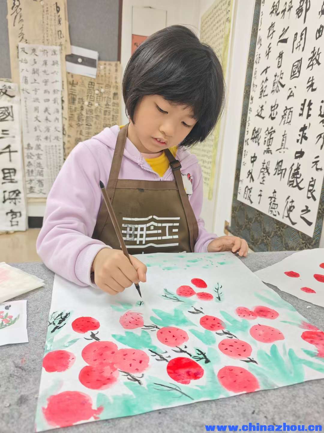 爱女周芷淋在明江书画院学习的作品