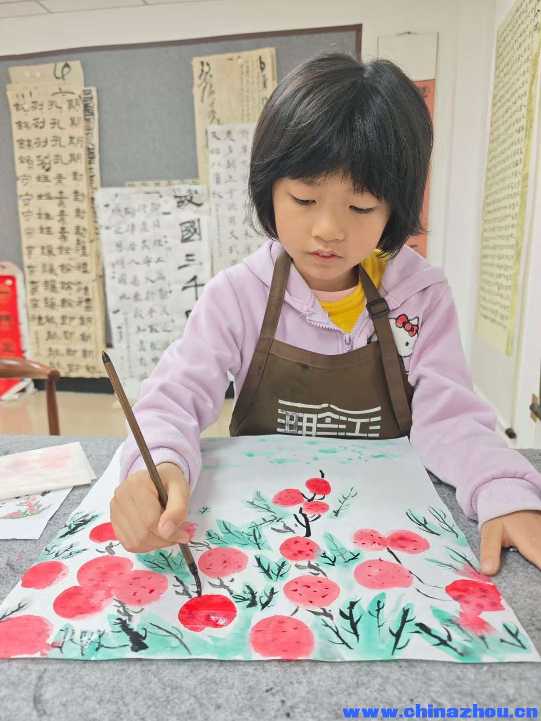 爱女周芷淋在明江书画院学习的作品