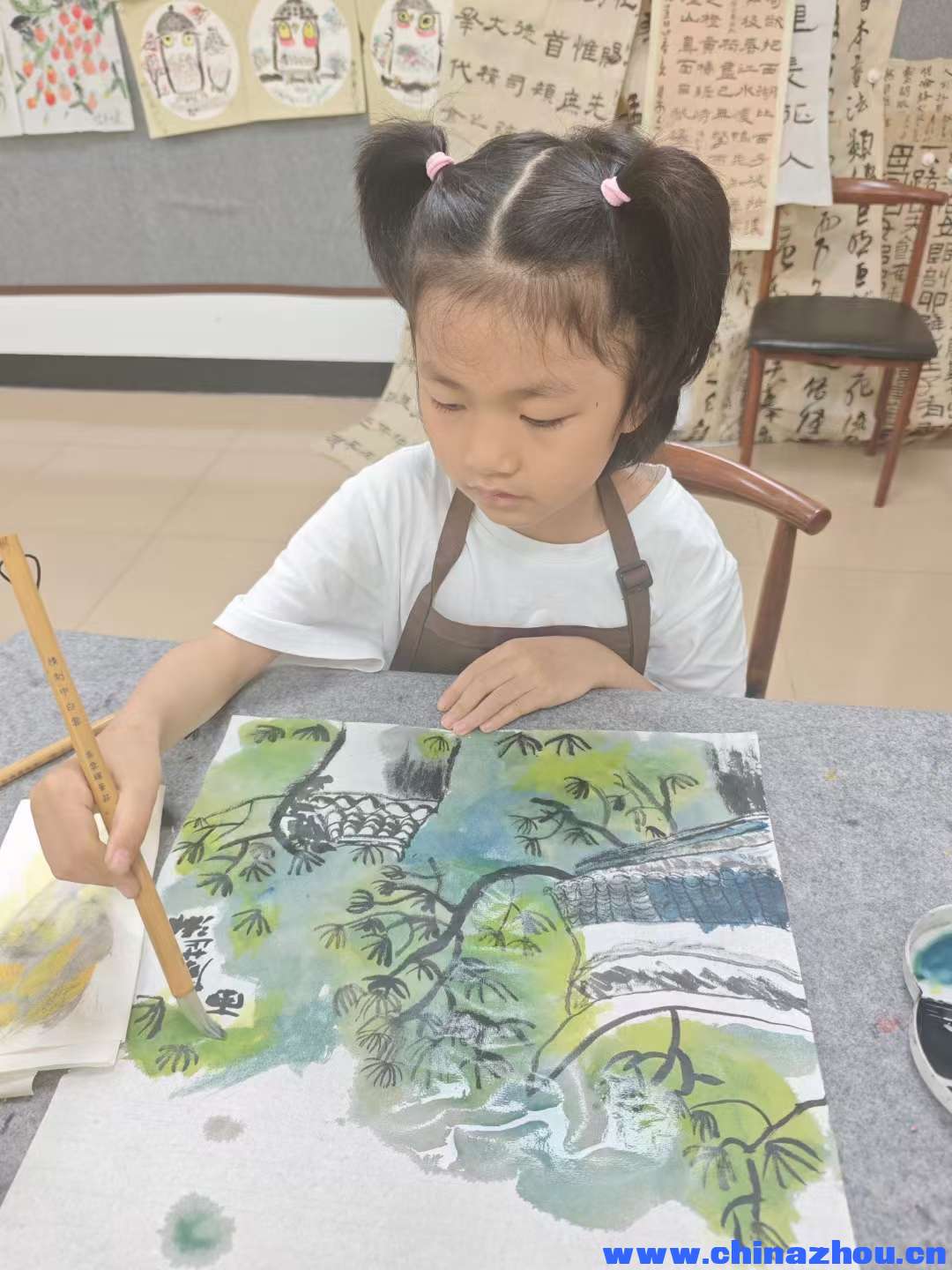 爱女周芷淋在明江书画院学习的作品